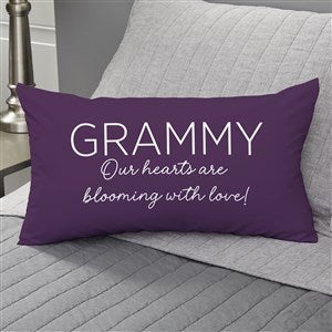 Blooming Heart Personalized Velvet Lumbar Pillow