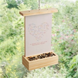 Personalized Bird Feeder - Blooming Heart - 46900