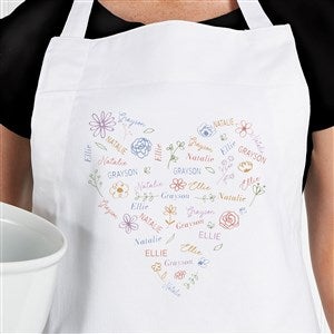 Blooming Heart Personalized Apron & Potholder - 46913
