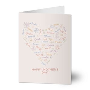 Blooming Heart Personalized Oversized Greeting Card