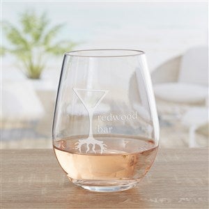 Personalized Logo Tritan Stemless Wine Glass  - 46927