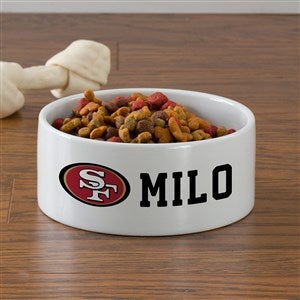 NFL San Francisco 49ers Personalized Dog Bowl- Large