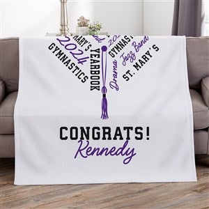 Repeating School Memories Personalized 50x60 Sweatshirt Blanket
