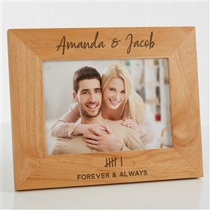 Anniversary Tally Personalized Wood Picture Frame- 5 x 7