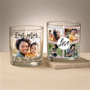 Love Photo Collage Personalized Glass Candle - 46997