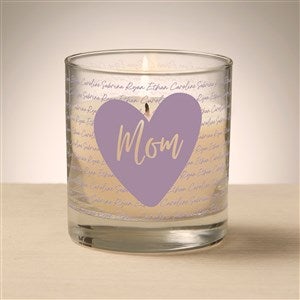Family Heart Personalized Glass Candle 8oz  - 47006