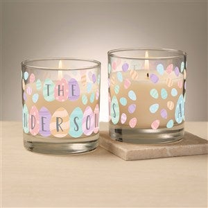 Happy Easter Eggs Personalized 8oz Glass Candle - 47008