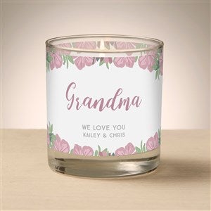 Floral Special Message Personalized Glass Candle 8oz  - 47022