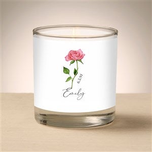 Birth Month Flower Personalized 8oz Glass Candle - 47027