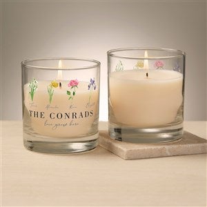 Birth Month Flower Personalized 8oz Glass Candle - 47028