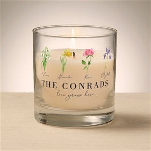 Birth Month Flower Personalized Glass Candle - 8oz - 47028