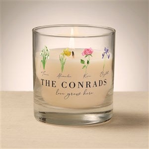 Birth Month Flower Personalized 8oz Glass Candle - 47028