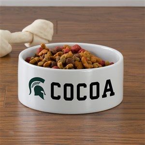 NCAA Michigan State Spartans Personalized Dog Bowl- Large