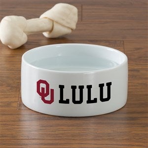 NCAA Oklahoma Sooners Personalized Dog Bowl- Small