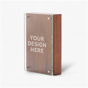 Personalized Logo Wood & Glass Recognition Award  - 47052