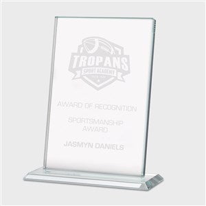 Personalized Logo Slanted Glass Recognition Award-Large - 47055