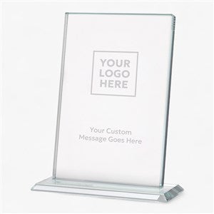 Personalized Logo Slanted Glass Recognition Award-Large  - 47055