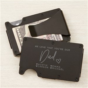 Love That You're My Dad Engraved Black Metal Wallet - 47071