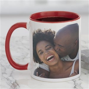 Double Sided Photo Personalized Coffee Mug 11 oz.- Red