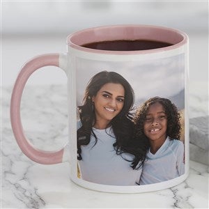 Double Sided Photo Personalized Coffee Mug 11 oz.- Pink
