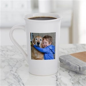 Double Sided Photo Personalized Latte Mug 16 oz.- White