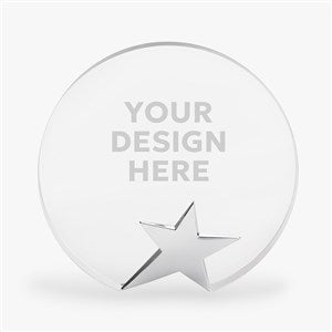 Corporate Logo Recogniton Round Star Glass Award  - 47169