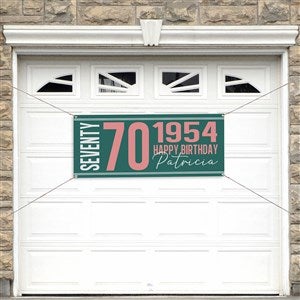 Timeless Birthday Personalized Birthday Banner - 20x48