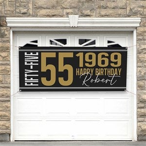 Timeless Birthday Personalized Birthday Banner - 30x72