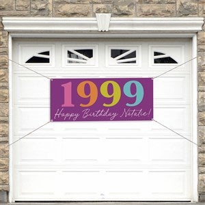 Birthday Year Personalized Birthday Banner - 20x48