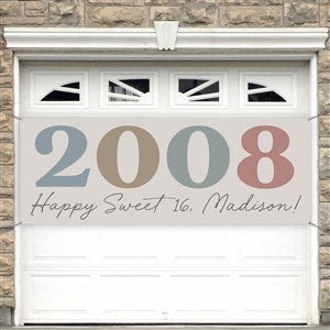 Birthday Year Personalized Birthday Banner - 45x108