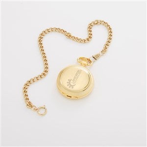 Corporate Brushed Gold Skeleton Pocket Watch and Box - 47250