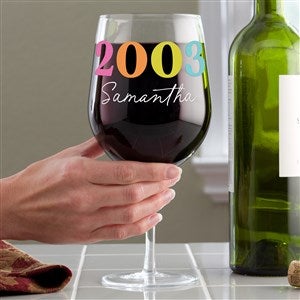 Birthday Year Personalized Oversized Wine Glass