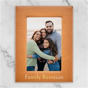 Personalized 4" x 6" Leather Studio Frame  - 47310D