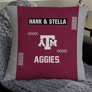 NCAA Texas A&M Aggies Classic Personalized 18 Throw Pillow