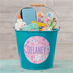 Barbie Sweet Vibes Personalized Large Treat Bucket - Turquoise