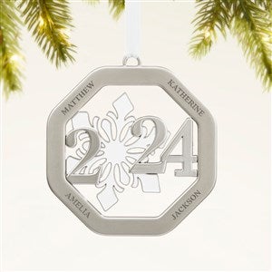 2024 Snowflake Year Personalized Metal Ornament