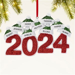 2024 Family Names Personalized Ornament - 9 Name