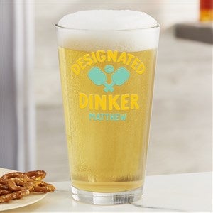 Pickleball Personalized 16 oz. Pint Glass