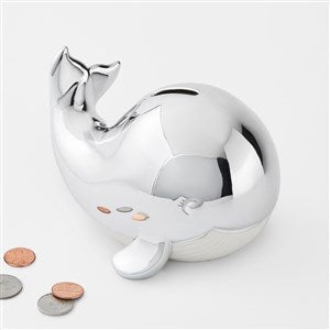 Engraved Reed & Barton Whale Coin Bank