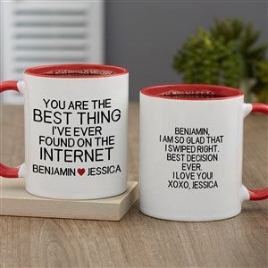 Best Thing I've Found On The Internet Personalized Coffee Mug - Red