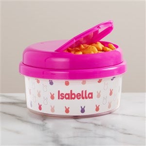 Easter Bunny Personalized Toddler Snack Cup - Pink