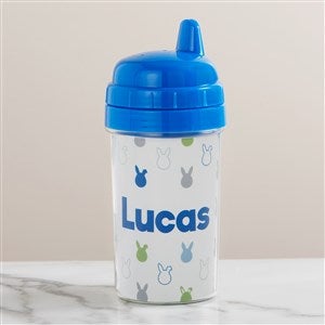 Easter Bunny Personalized Toddler Sippy Cup - Blue