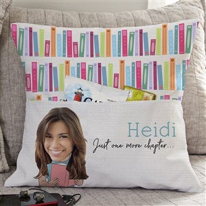 Her Reading Spot Photo Personalized Pocket Pillow - Large