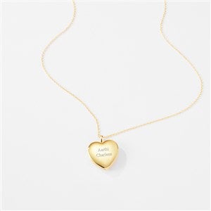 Engraved Gold Over Sterling Silver Heart Locket  - 47620