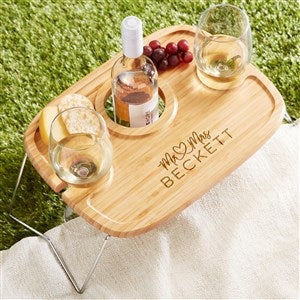 Infinite Love Personalized Wine Picnic Tray