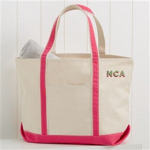 Shadow Name Embroidered Weekender Tote Bag - Pink