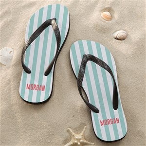 Sunkissed Stripes Personalized Adult Flip Flops - 47747