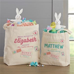 Special Delivery Personalized Easter Canvas Tote Bags - 47793