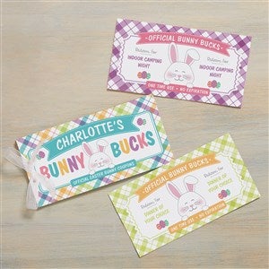 Bunny Money Personalized Easter Coupon Booklet