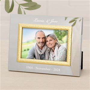 Personalized Silver & Gold Anniversary Hammered Picture Frame - 4x6